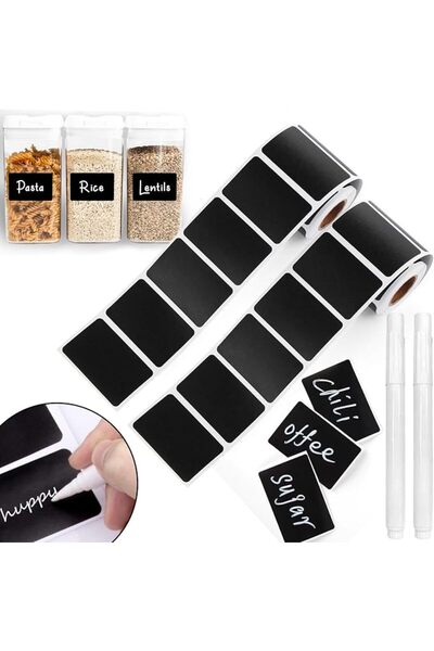 GENERAL Chalkboard Stickers, 2 Rolls with 2 Marker Pens, Waterproof Stickers ...