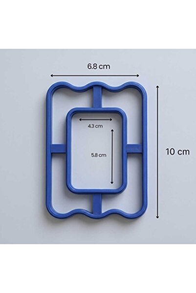 Craftelle Top-Bottom Curved Rectangular Photo & Mirror Frame Ceramic Cutting Die – P... - 6.8X10 cm - Cream