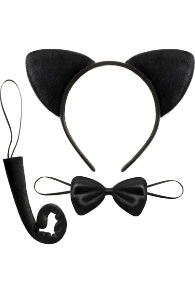 Nur store Çanta Set costum pisică cu coroană și papion 1 bucată
