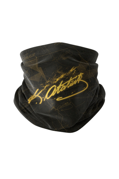 Bobrear Atatürk İmza Desenli Çok Amaçlı Buff Bandana Boyunluk