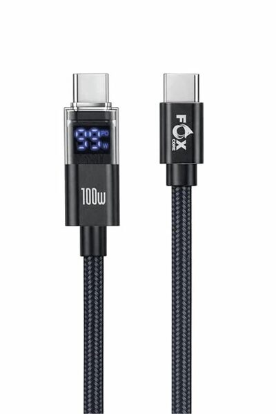 GENERAL كابل USB-C إلى USB-C سوبر فاست، 100 واط، طول 1000 مم، مضفر عالي المتا...