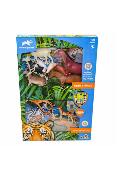 pınaxar Sh-D6101 Boxed 30 Pieces Wild Farm Animals - Vardem Toy