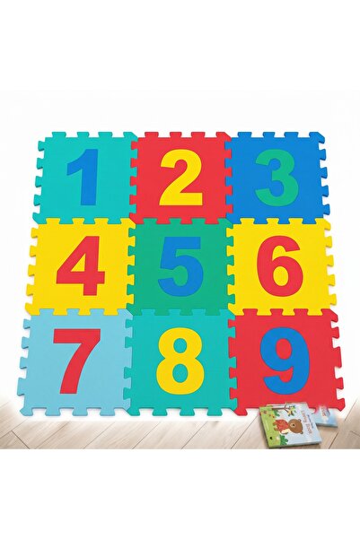 9 Parça Sayılar Puzzle Yer Matı – EVA Köpük Çocuk Oyun ve Eğitici Zemin Matı (33x33 cm)