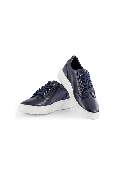 pınaxar Men's Sne Genuine Leather Sports Shoes Navy Blue