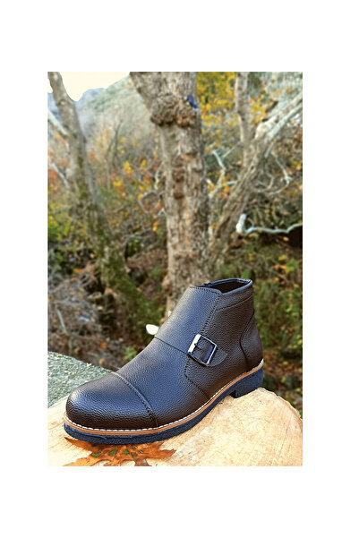 pınaxar Men's Winter Boots Brown with Zipper