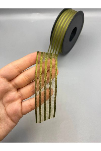 hobimixhobimix 2.5 cm Khaki Chiffon Ribbon 9 Meters – Decorative Ribbon for Embellishments and Gift Wrapping