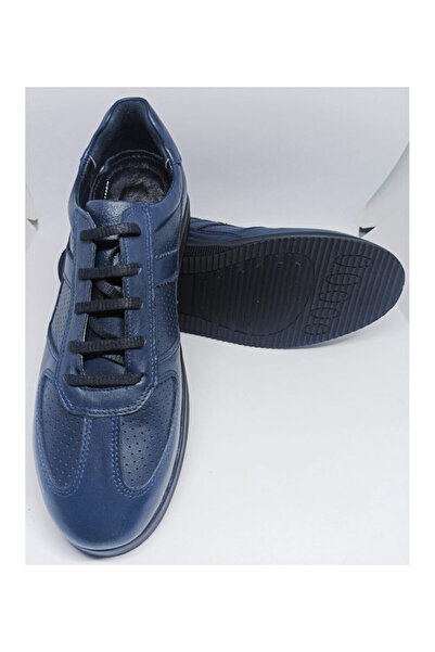 pınaxar Men's Sports Genuine Leather Shoes Navy Blue