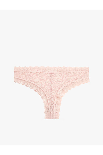 Koton Comfortable Fit Floral Lace Detailed Brazilian Panties