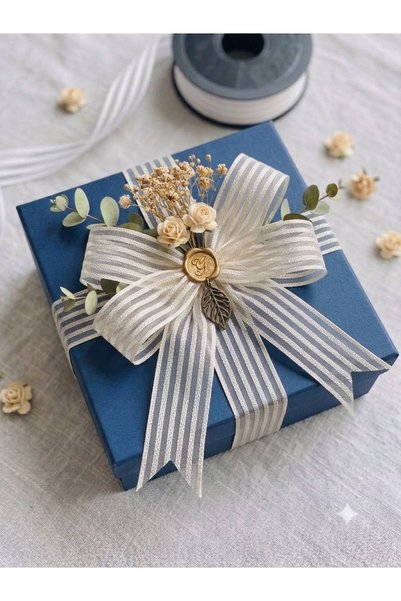 hobimixhobimix 2.5 cm Ecru Chiffon Ribbon 9 Meters – Decorative Ribbon for Embellishment and Gift Wrapping