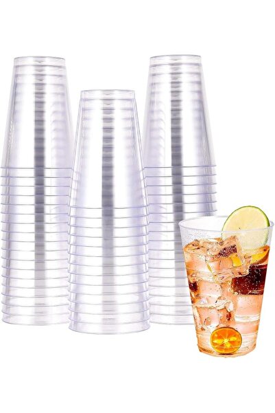 GENERAL Clear Party Cups Hard Plastic Cups Reusable 300 ml /10 oz for Birthda...