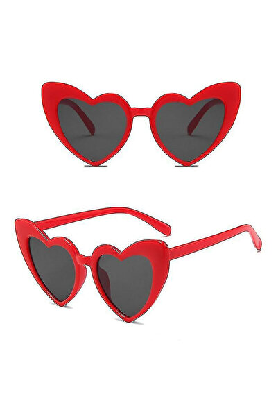 pınaxar Red Color Heart Shaped Party Glasses 15X5 cm