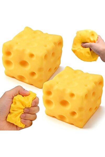 GENERAL Andana Cheese Stress Ball Toy, Made of Thermoplastic Rubber Material,...