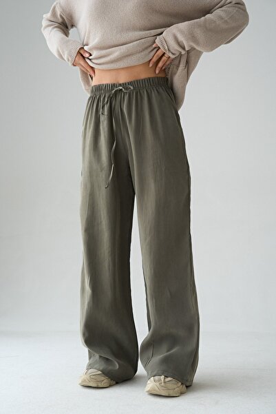 Store Waist-Tie Palazzo Trousers