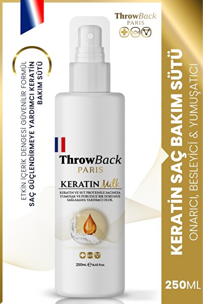 ThrowBack Parıs Keratin Bakım Sütü Düzleştirme Dökülme Karşıtı Besleyici Saç ...