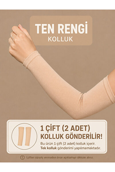 Anatolye Ten Rengi Likralı Esnek Penye Çok Amaçlı Kolluk