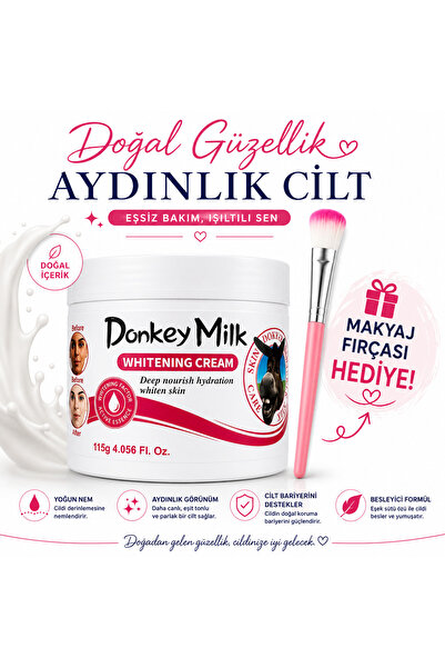 NOVMAS Donkey Milk Whitening Cream 115 g – Eşek Sütü İçerikli Cilt Bakım Krem...