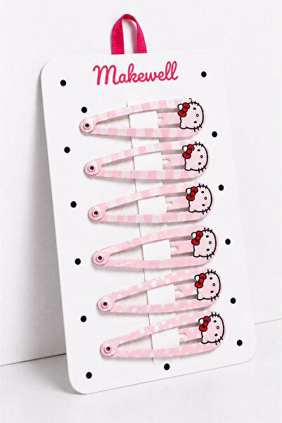 MakeWell Girl's White Multi-Colored and Pink Snap Hair Clip Set of 6 – Patter...