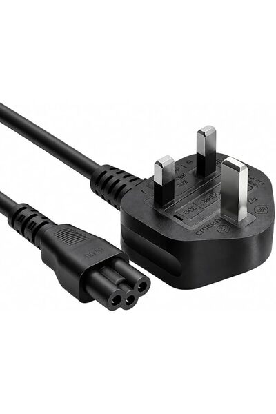 TP-BRIDGE Excellent Cloverleaf 3 Pin Power Cable 1.5m Uk Plug for Laptop Comp...