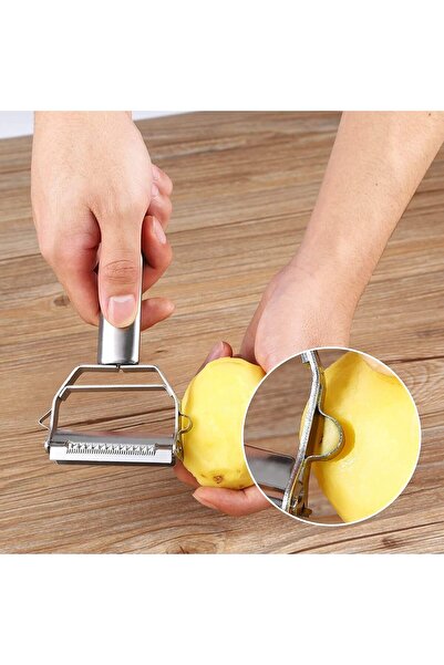 Generic Stainless Steel 2 in 1 Julienne Vegetable Peeler Cutter for Potato Cu...