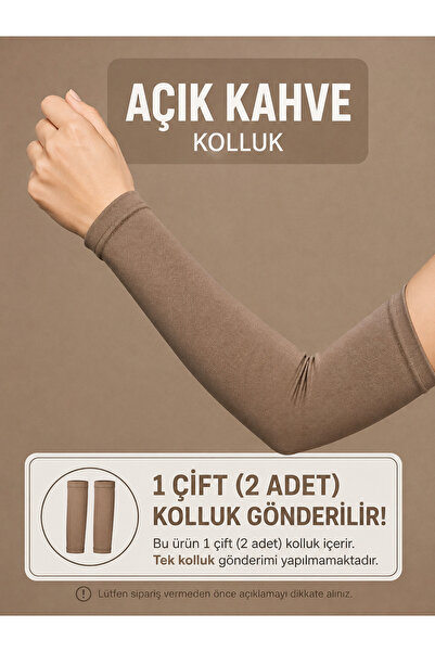 Anatolye Açık Kahve Likralı Esnek Penye Çok Amaçlı Kolluk