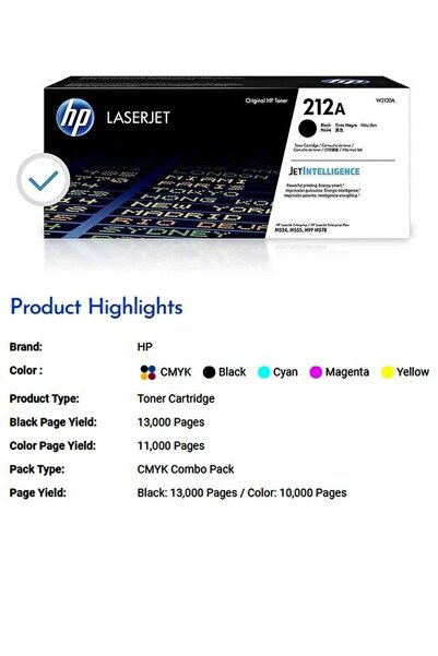 HP 212A SET | W2120A, W2121A, W2122A, W2123A | Original Toner Cartridges Black, Cyan, Yellow, Magenta