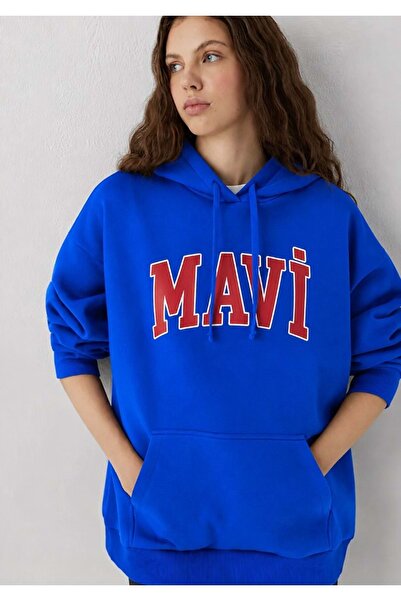 Mavi M1600361 Logo Printed Hooded Women's Sweatshirt