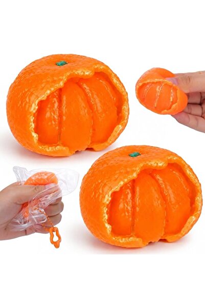 TERRIFI 2-Piece Orange Color Stress Relief Foam Fidget Toys, Sensory Squeeze ...