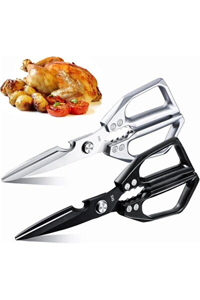 DoubleCare 2-Piece Kitchen Scissors, Multi-Functional Metal Handle Poultry Sh...