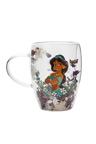 Disney Cană de sticlă decorativă florală Prințesa Jasmine