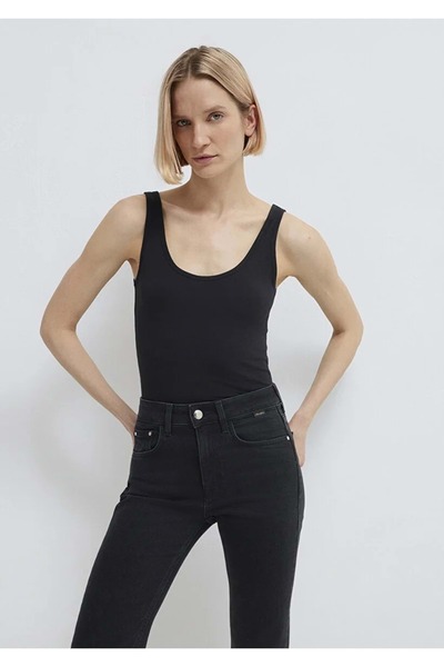 Mavi M164156 Basic Stretch Athlete Women's T-Shirt Black