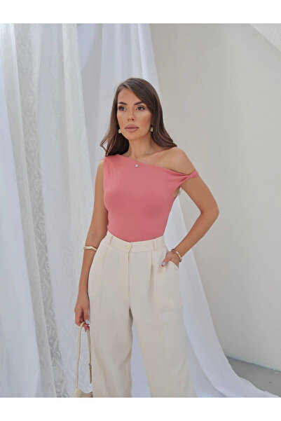 Sweet Club İthal poliamid kumaş tulumlu crop