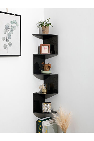 Choice corner shelf MS6740 2/4/5 Layers PVC Wooden Corner Shelf Burlywood Sto...