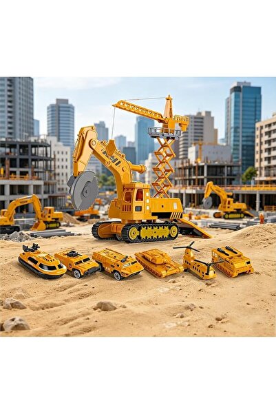 GENERAL العاب شاحنة بناء للاطفال من تيك ابارت، مجموعة العاب سيارات بناء، العا...