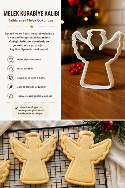 STRAWLİN MAISON Angel Cookie Mold Sugar Dough Shaper 2 Pieces