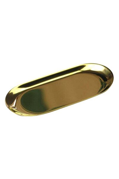 sharpdo Oval Iron Plate Golden 23 x 9.5cm