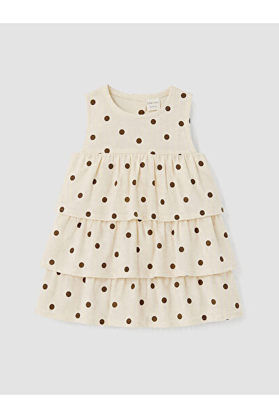 LC Waikiki Trendlucky Polka Dot Ruffle Baby Girl Dress with Difference in Color