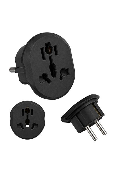 Powermaster PM-24241 Avrupa Çıkışlı Universal Seyahat Priz Adaptörü Çoklu Fiş...