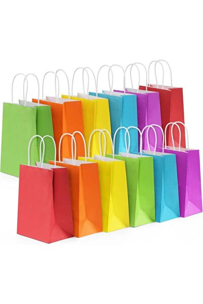 Moment 24 Pcs Paper Gift Bags with Handles in Bulk, Kraft Paper Bags 22 * 16 ...