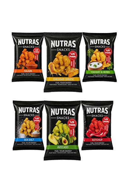 6'lı Karma Atıştırmalık Paketi 50 g x 6 – Yüksek Proteinli Cips Çeşitleri – Katkısız ve Koruyucusuz