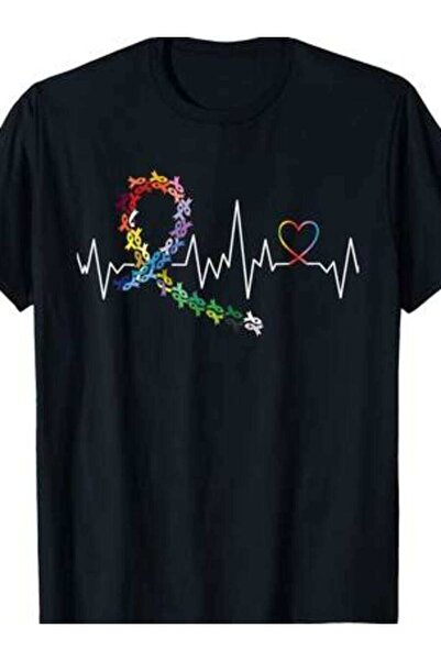 NOURAM All Cancer Matters Awareness Day Heartbeat T-Shirt