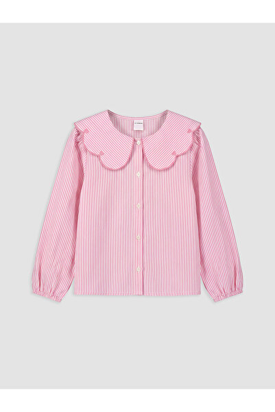 LC Waikiki I Bebe Roba Collar Striped Girls' Shirt from Freezen Store
