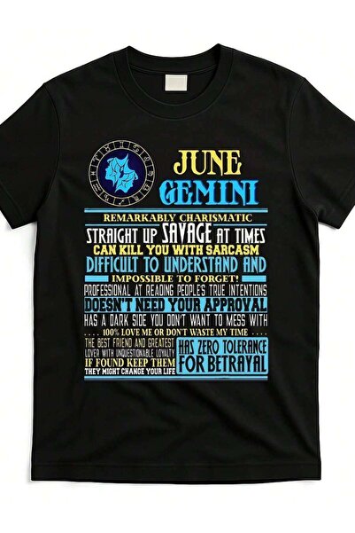 NOURAM Plus Size, Men's Birthday T-Shirt - June Birth Month Gift With Twin Sy...