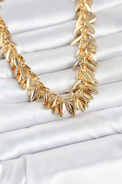 callerrons accessories Gold Color Brass Fringed Women's Necklace - Ebj260822W...
