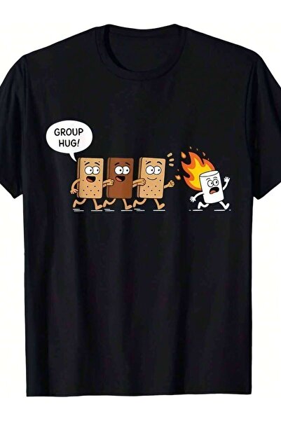 kai22 Funny Camping S'mores Group Hug| Cute Marshmallow Chocolate Graphic Tee...