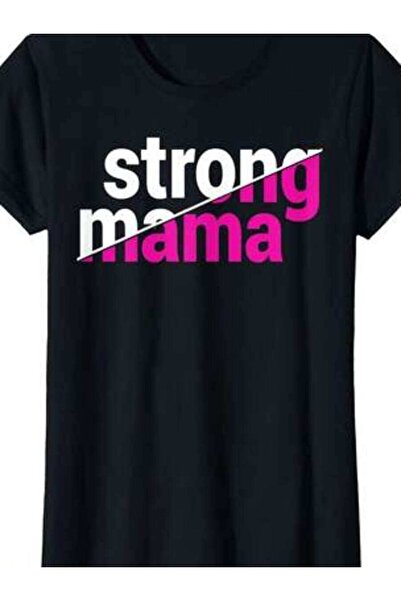 kai22 تي شيرت نسائي بطبعة Strong Mama For Mommy On Birthday، ليوم الأم