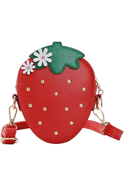 Arabest Mini Crossbody Shoulder Bag,Strawberry Shape Purse with Rivets,Coin W...