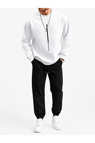 ZAVIXO Sweatshirt Tracksuit Set Printed Crew Neck Top and Jogger Bottom 2-Pie...