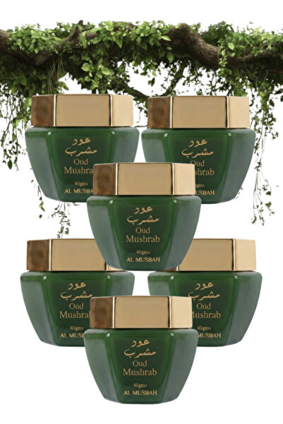 AL MUSBAH 6 قطع من بخور العود المشراب الخشبي 40 جرام