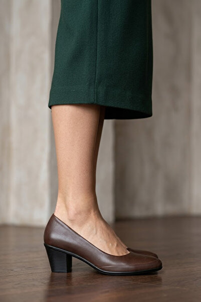 Solly 1926 Brown Genuine Leather Women's Heeled Shoes