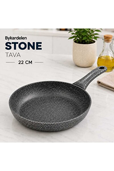 BYKARDELEN 22 cm Granite Stone Oil Pan |   Fireproof Non-Stick Surface |   Er...